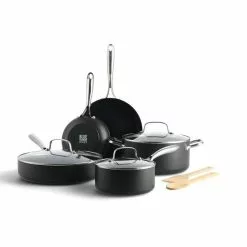 HD 10-Piece Hard Anodized Aluminum Cookware Set by Blue Diamond