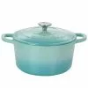 Artisan 5 qt. 2-Piece Enameled Cast Iron Dutch Oven in Aqua Blue by Crock-Pot