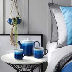 Blue Haze 8-Cup Stoneware Teapot by Denby -Cookware Sales Shop blue denby tea kettles bhz 091 31 1000