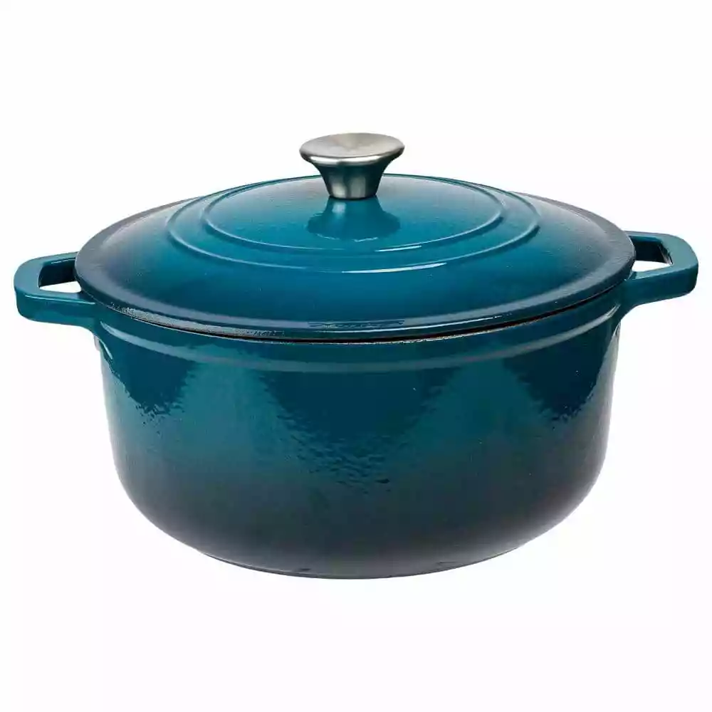 6 qt. Durable Cast Iron Dutch Oven Casserole Pot in Blue Ombre Enamel by Lexi Home 3 6 qt. Durable Cast Iron Dutch Oven Casserole Pot in Blue Ombre Enamel by Lexi Home