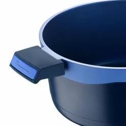 Gastro Diamond Cast Aluminum 4.8 qt. Dutch Oven with Tempered Glass Lid by MasterPRO -Cookware Sales Shop blue dutch ovens mpus14026blu 1f 1000