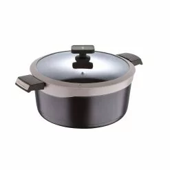 Gastro Titanium Cast Aluminum 7.5 qt. Dutch Oven with Tempered Glass Lid by MasterPRO