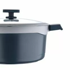 Gastro Ceramic Cast Aluminum 7.5 qt. Dutch Oven with Tempered Glass Lid by MasterPRO 13 Gastro Ceramic Cast Aluminum 7.5 qt. Dutch Oven with Tempered Glass Lid by MasterPRO -Cookware Sales Shop blue dutch ovens mpus14027gry 1f 1000