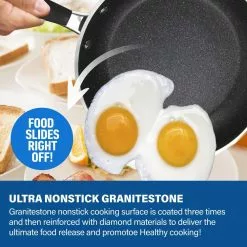 Classic Blue 3-Piece Aluminum Nonstick Mineral and Diamond Triple Coated Frying Pan Set (8 in., 10 in. and 12 in.) by Granite Stone Diamond -Cookware Sales Shop blue granite stone diamond skillets 7776 fa 1000