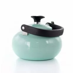 1.5 Quart Enamel On Steel Whistling Tea Kettle in Blue by KENMORE -Cookware Sales Shop blue kenmore tea kettles 985114029m 4f 1000