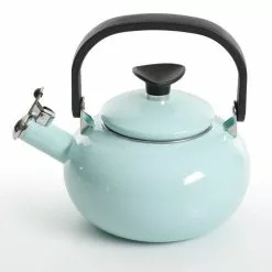 1.5 Quart Enamel On Steel Whistling Tea Kettle in Blue by KENMORE -Cookware Sales Shop blue kenmore tea kettles 985114029m fa 1000