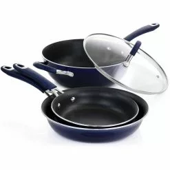 14-Piece Nonstick Aluminum Cookware Combo Set in Blue by Unbranded 16 14-Piece Nonstick Aluminum Cookware Combo Set in Blue by Unbranded -Cookware Sales Shop blue pot pan sets 985118432m 1f 1000