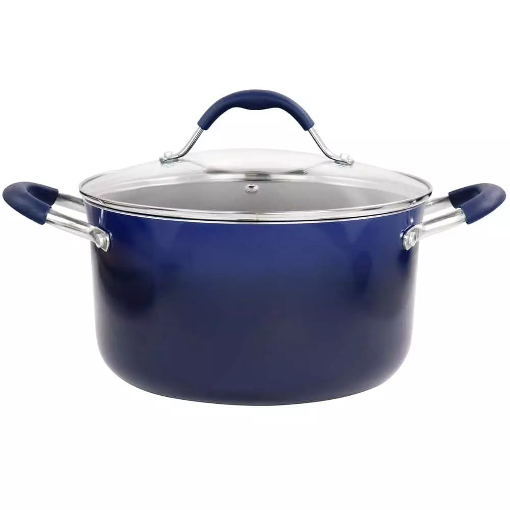14-Piece Nonstick Aluminum Cookware Combo Set in Blue by Unbranded 6 14-Piece Nonstick Aluminum Cookware Combo Set in Blue by Unbranded - Image 4