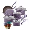 Cucina 18-Piece Aluminum Nonstick Cookware Set in Lavender by Rachael Ray 1 Cucina 18-Piece Aluminum Nonstick Cookware Set in Lavender by Rachael Ray -Cookware Sales Shop blue rachael ray pot pan sets 09361 64 1000