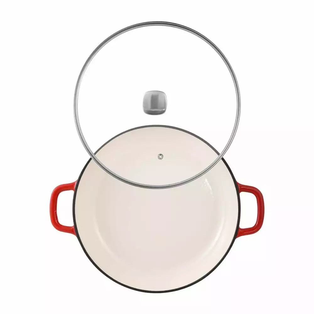 3.5 qt. Cast Iron Braiser with Glass Lid by MasterPRO 6 3.5 qt. Cast Iron Braiser with Glass Lid by MasterPRO - Image 4