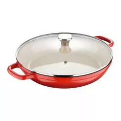 3.5 qt. Cast Iron Braiser with Glass Lid by MasterPRO