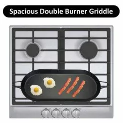 18 in. x 8.5 in Black Carbon Steel Nonstick Double Burner Griddle by Brentwood Appliances -Cookware Sales Shop brentwood appliances griddles bcm 2000 44 1000