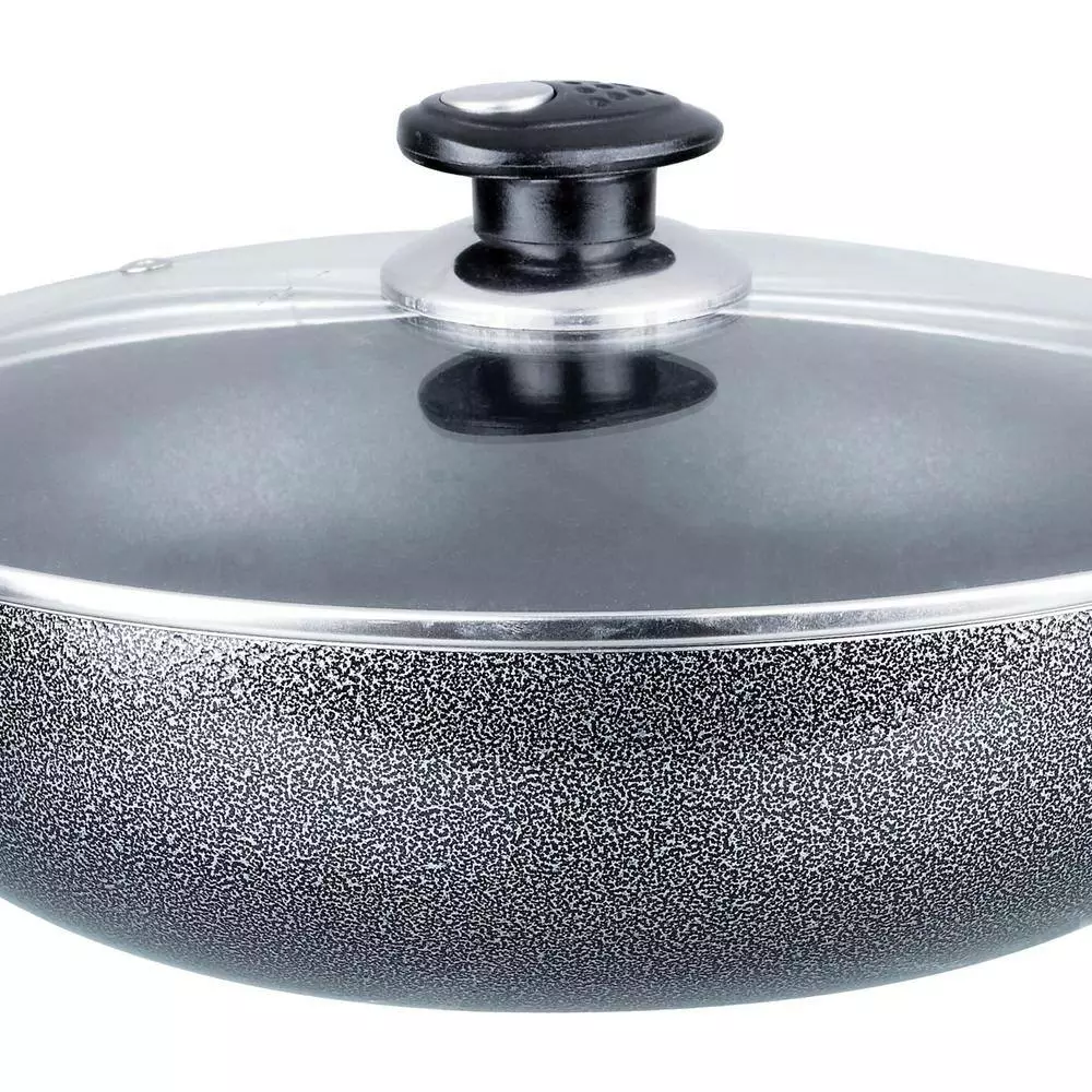 Large 11 in. Aluminum Non-Stick Cooktop Wok with Lid by Brentwood Appliances 5 Large 11 in. Aluminum Non-Stick Cooktop Wok with Lid by Brentwood Appliances - Image 3