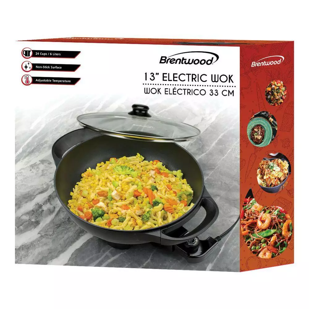 13 in. Electric Non-Stick Woks Skillet by Brentwood Appliances 8 13 in. Electric Non-Stick Woks Skillet by Brentwood Appliances - Image 6