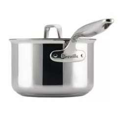 Thermal Pro Clad 3-qt. Stainless Steel Saucepan in Silver with lid by Breville -Cookware Sales Shop breville sauce pans 32066 1f 1000