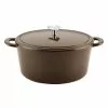 Home Collection 6 qt. Oval Cast Iron Dutch Oven in Brown Sugar with Lid by Ayesha Curry 2 Home Collection 6 qt. Oval Cast Iron Dutch Oven in Brown Sugar with Lid by Ayesha Curry -Cookware Sales Shop brown sugar ayesha curry dutch ovens 47358 64 1000
