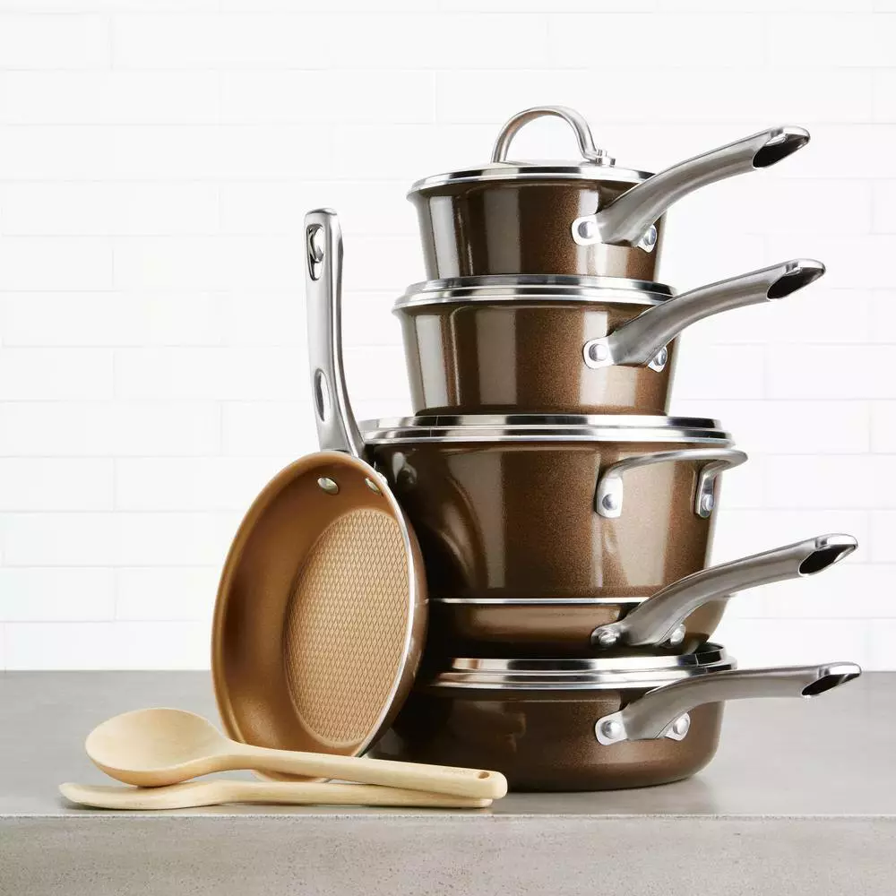 Home Collection 11.25 in. Aluminum Nonstick Grill Pan in Brown Sugar by Ayesha Curry 11 Home Collection 11.25 in. Aluminum Nonstick Grill Pan in Brown Sugar by Ayesha Curry - Image 9