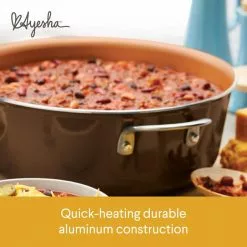 Ayesha Home Collection Porcelain Enamel Nonstick Cookware Set, 10-Piece, Brown Sugar by Ayesha Curry -Cookware Sales Shop brown sugar ayesha curry pot pan sets 10779 4f 1000