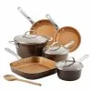 Ayesha Home Collection Porcelain Enamel Nonstick Cookware Set, 10-Piece, Brown Sugar by Ayesha Curry 1 Ayesha Home Collection Porcelain Enamel Nonstick Cookware Set, 10-Piece, Brown Sugar by Ayesha Curry -Cookware Sales Shop brown sugar ayesha curry pot pan sets 10779 64 1000