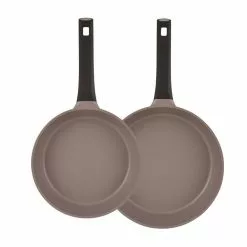 2-Piece Gastro Titanium Durable Cast Aluminum Fry Pan Set by MasterPRO 14 2-Piece Gastro Titanium Durable Cast Aluminum Fry Pan Set by MasterPRO -Cookware Sales Shop brown woks stir fry pans mpus14022brn c3 1000