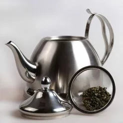 Nobili-Tea 8-Cup Brushed Stainless Steel with Stainless Steel Infuser Basket Tea Kettle by Creative Home 10 Nobili-Tea 8-Cup Brushed Stainless Steel with Stainless Steel Infuser Basket Tea Kettle by Creative Home -Cookware Sales Shop brushed finish creative home tea kettles 72235 c3 1000