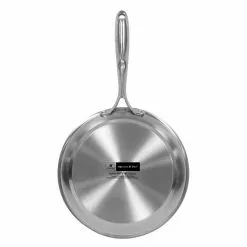 Induction 21 Steel 10 in. Stainless Steel Frying Pan in Brushed Stainless Steel by Chantal 13 Induction 21 Steel 10 in. Stainless Steel Frying Pan in Brushed Stainless Steel by Chantal -Cookware Sales Shop brushed stainless steel chantal skillets slin63 24 fa 1000