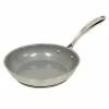 Induction 21 Steel 10 in. Stainless Steel Ceramic Nonstick Frying Pan in Brushed Stainless Steel by Chantal -Cookware Sales Shop brushed stainless steel chantal skillets slin63 24c 64 1000