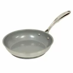 Induction 21 Steel 10 in. Stainless Steel Ceramic Nonstick Frying Pan in Brushed Stainless Steel by Chantal