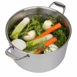 12 Qt. Full Tri-ply Body Professional Grade Stainless Steel Stock Pot by Camerons Products 9 12 Qt. Full Tri-ply Body Professional Grade Stainless Steel Stock Pot by Camerons Products -Cookware Sales Shop camerons products stock pots sp12tpml 4f 1000