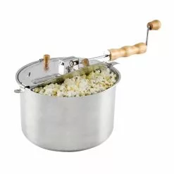 Medium 6 qt. Aluminum Stovetop Popcorn Popper by Carey 9 Medium 6 qt. Aluminum Stovetop Popcorn Popper by Carey -Cookware Sales Shop carey stovetop popcorn poppers pop 6cy 31 1000