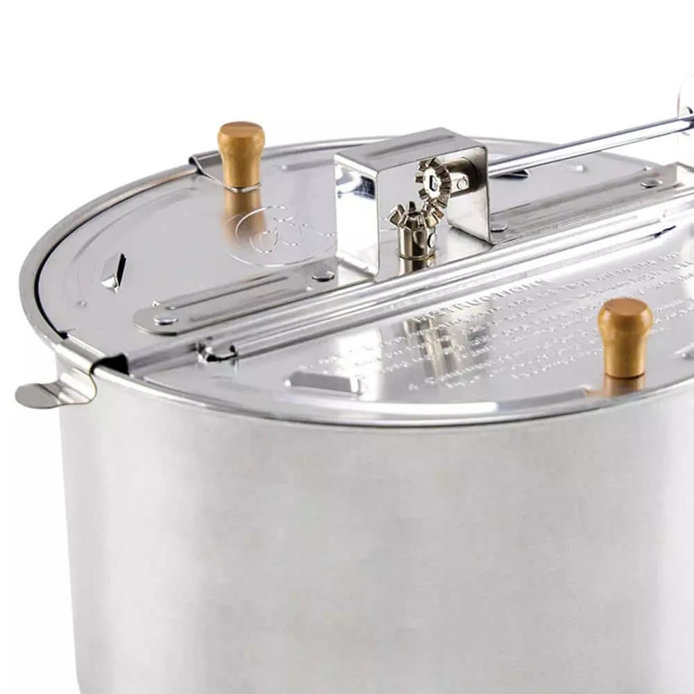 Medium 6 qt. Aluminum Stovetop Popcorn Popper by Carey 4 Medium 6 qt. Aluminum Stovetop Popcorn Popper by Carey - Image 2