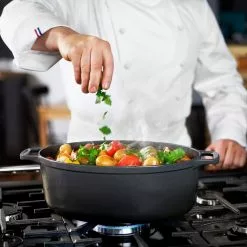 French Enameled 6 qt. Oval Cast Iron Dutch Oven in Caviar Grey with Lid by Chasseur 9 French Enameled 6 qt. Oval Cast Iron Dutch Oven in Caviar Grey with Lid by Chasseur -Cookware Sales Shop caviar grey chasseur dutch ovens ci 3731c ci 162 4f 1000