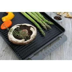 French Enameled 9.75 in. Cast Iron Grill Pan in Caviar Grey by Chasseur 7 French Enameled 9.75 in. Cast Iron Grill Pan in Caviar Grey by Chasseur -Cookware Sales Shop caviar grey chasseur grill pans ci 3360c ci 156 4f 1000