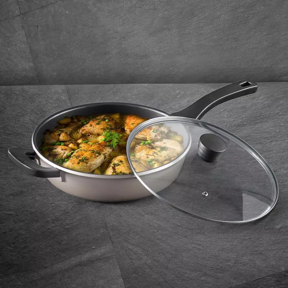 4 qt. Aluminum Saute Pan with Lid by BERGNER 10 4 qt. Aluminum Saute Pan with Lid by BERGNER - Image 8