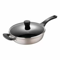 4 qt. Aluminum Saute Pan with Lid by BERGNER