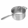 Induction 21 Steel 3.5 qt. Stainless Steel Sauce Pan in Brushed Stainless Steel with Glass Lid by Chantal 2 Induction 21 Steel 3.5 qt. Stainless Steel Sauce Pan in Brushed Stainless Steel with Glass Lid by Chantal -Cookware Sales Shop chantal sauce pans slin35 2035 64 1000