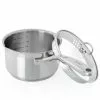 Induction 21 Steel 2.5 qt. Stainless Steel Pour-Spout Sauce Pan in Brushed Stainless Steel with Strainer Glass Lid by Chantal 2 Induction 21 Steel 2.5 qt. Stainless Steel Pour-Spout Sauce Pan in Brushed Stainless Steel with Strainer Glass Lid by Chantal -Cookware Sales Shop chantal sauce pans slin35 p18 64 1000
