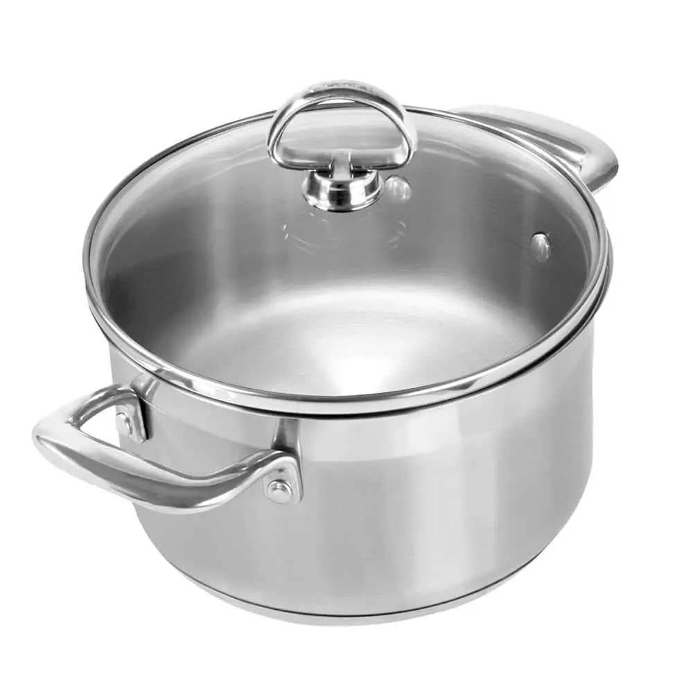 Induction 21 Steel 2 Qt. Soup Pot with Glass Lid in Stainless Steel by Chantal 3 Induction 21 Steel 2 Qt. Soup Pot with Glass Lid in Stainless Steel by Chantal