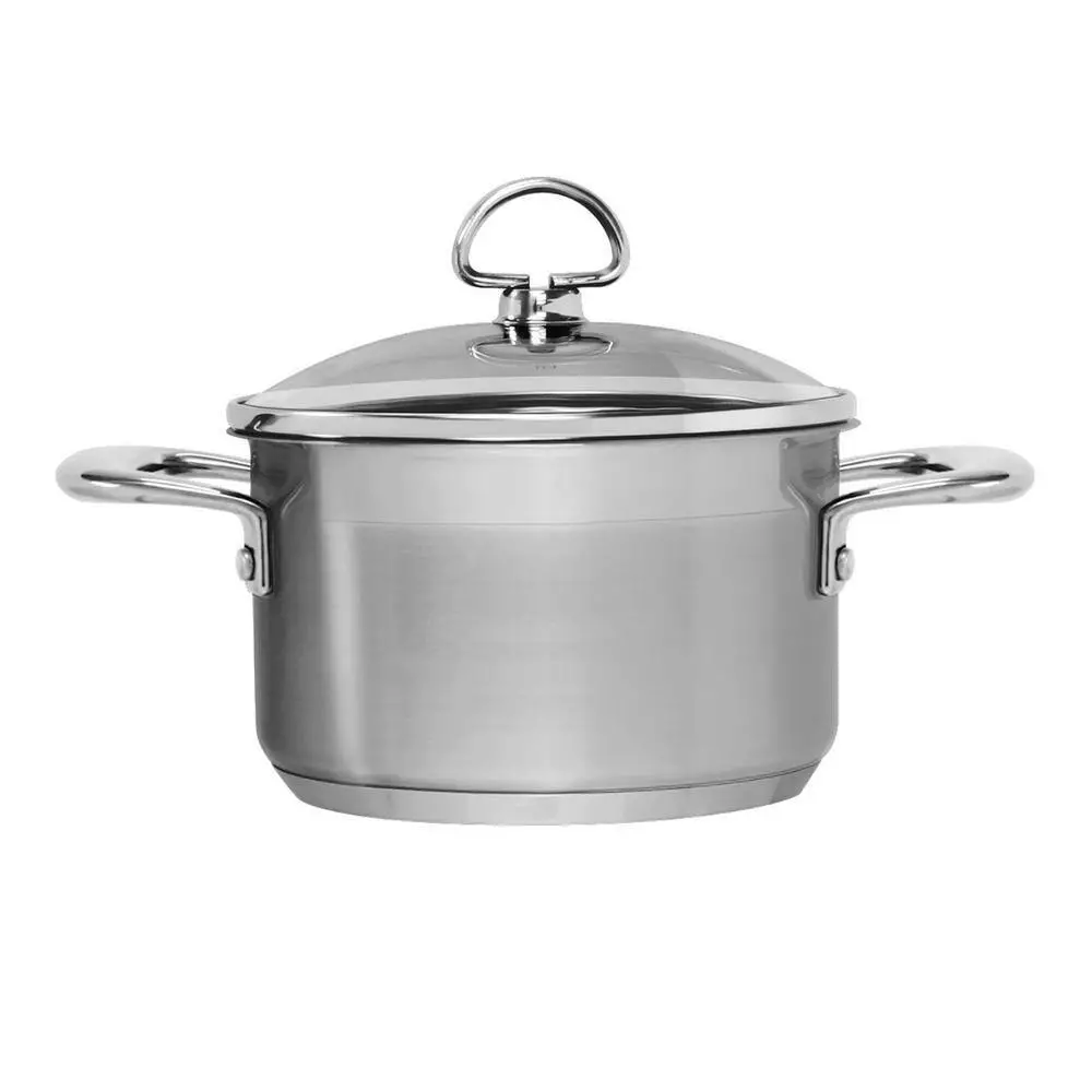 Induction 21 Steel 2 Qt. Soup Pot with Glass Lid in Stainless Steel by Chantal 4 Induction 21 Steel 2 Qt. Soup Pot with Glass Lid in Stainless Steel by Chantal - Image 2