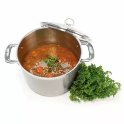 Induction 21 Steel 8 qt. Stainless Steel Stock Pot in Brushed Stainless Steel with Glass Lid by Chantal 13 Induction 21 Steel 8 qt. Stainless Steel Stock Pot in Brushed Stainless Steel with Glass Lid by Chantal -Cookware Sales Shop chantal stock pots slin33 240 31 1000