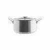 3.Clad Tri-Ply 7 qt. Stainless Steel Stock Pot in Polished Stainless Steel with Glass Lid by Chantal