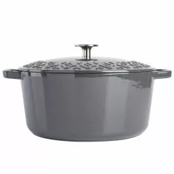 Savory Saffron 6 qt. Enameled Cast Iron Dutch Oven with Lid in Charcoal by Spice BY TIA MOWRY -Cookware Sales Shop charcoal dutch ovens 985118381m 4f 1000