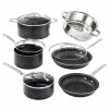 10-Piece Aluminum Ultra-Durable Non-Stick Diamond Infused Cookware Set with Glass Lids by GRANITESTONE 2 10-Piece Aluminum Ultra-Durable Non-Stick Diamond Infused Cookware Set with Glass Lids by GRANITESTONE -Cookware Sales Shop charcoal granitestone pot pan sets 2228 64 1000