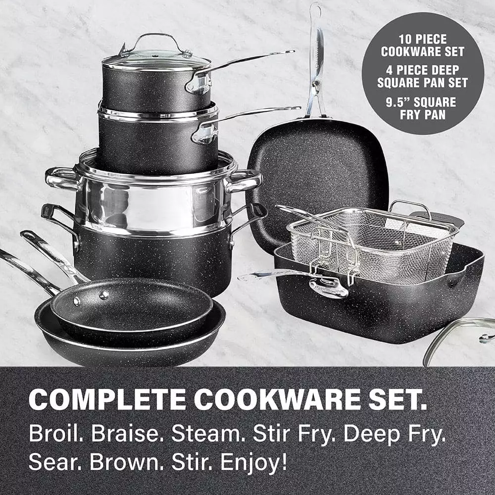 20-Piece Aluminum Ultra-Durable Non-Stick Diamond Infused Cookware and Bakeware Set by GRANITESTONE 9 20-Piece Aluminum Ultra-Durable Non-Stick Diamond Infused Cookware and Bakeware Set by GRANITESTONE - Image 7