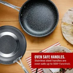 11 in. Aluminum Ultra-Durable Non-Stick Diamond Infused Round Fry Pan by GRANITESTONE 13 11 in. Aluminum Ultra-Durable Non-Stick Diamond Infused Round Fry Pan by GRANITESTONE -Cookware Sales Shop charcoal granitestone skillets 2145 44 1000