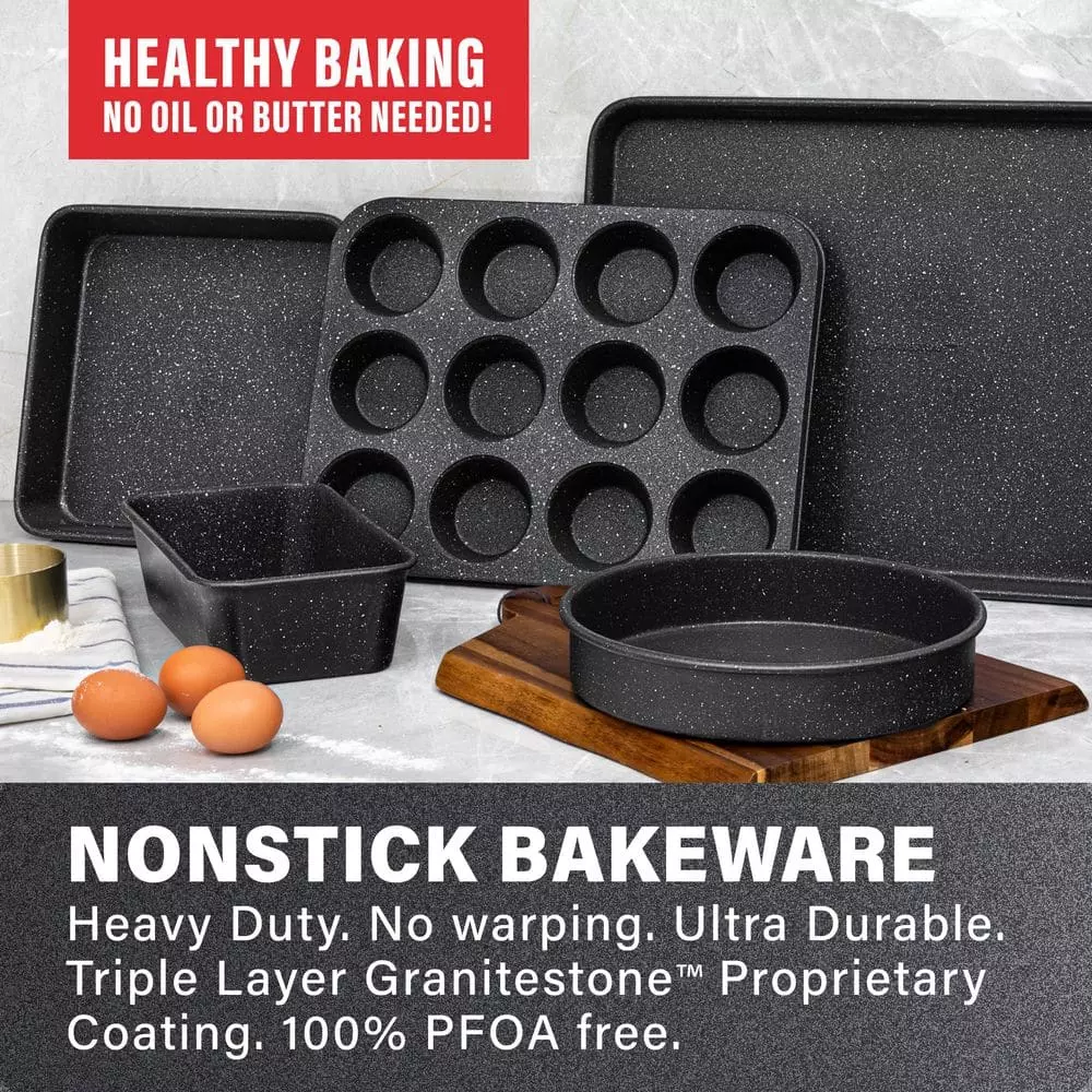 Professional 5-Piece Titanium and Diamond Infused Non-Stick Bakeware Set by GRANITESTONE 7 Professional 5-Piece Titanium and Diamond Infused Non-Stick Bakeware Set by GRANITESTONE - Image 5