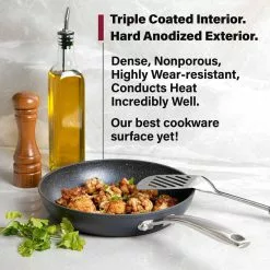 Professional 3-Piece Aluminum Ultra-Nonstick Hard Anodized Diamond Infused Fry Pan Set (8 in., 10 in., 12 in.) by GRANITESTONE -Cookware Sales Shop charcoal granitestone skillets 7197 1f 1000