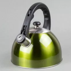Satin Splendor 11.2-Cup Stovetop Tea Kettle in Chartreuse by Creative Home 12 Satin Splendor 11.2-Cup Stovetop Tea Kettle in Chartreuse by Creative Home -Cookware Sales Shop chartreuse creative home tea kettles 77006 1f 1000