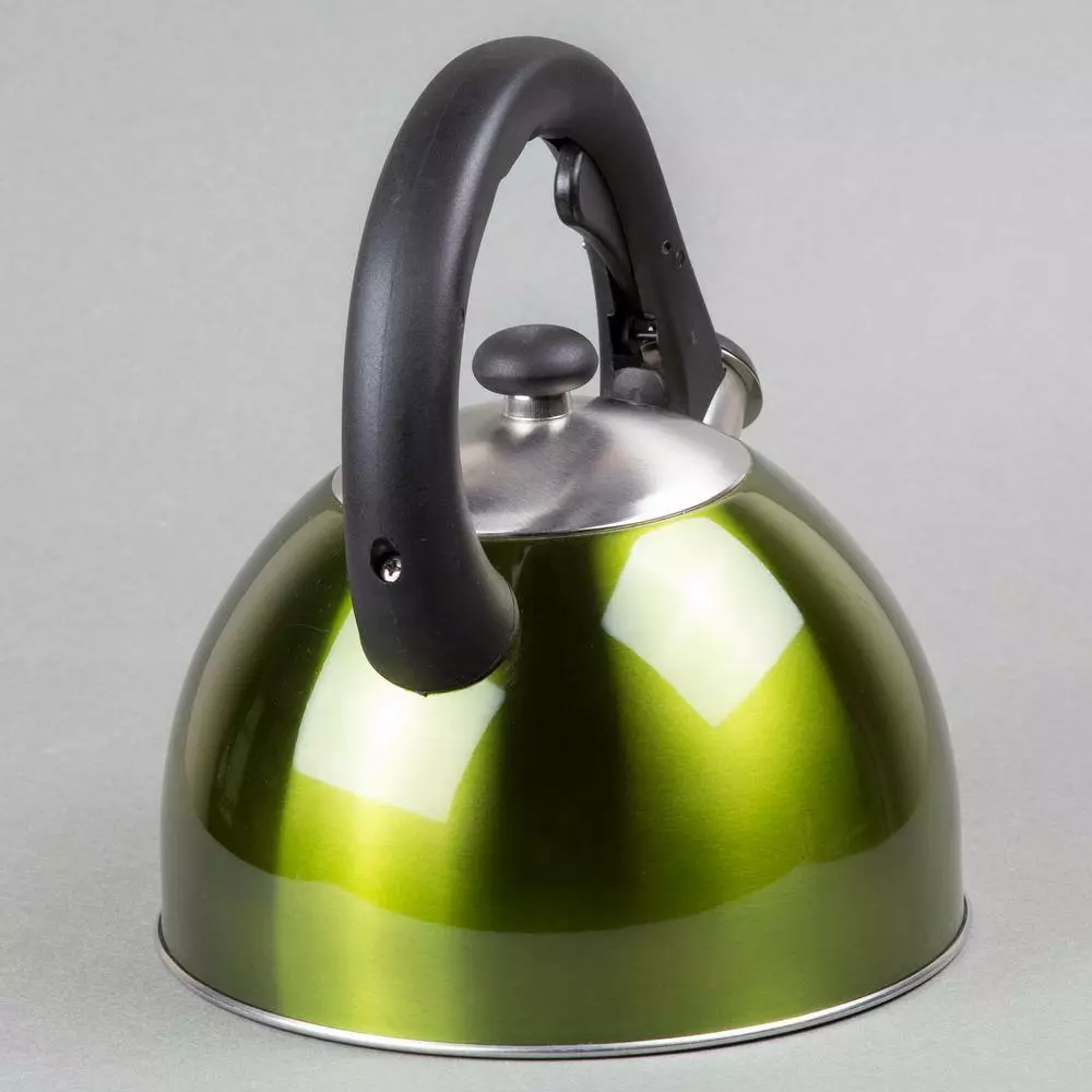 Satin Splendor 11.2-Cup Stovetop Tea Kettle in Chartreuse by Creative Home 7 Satin Splendor 11.2-Cup Stovetop Tea Kettle in Chartreuse by Creative Home - Image 5