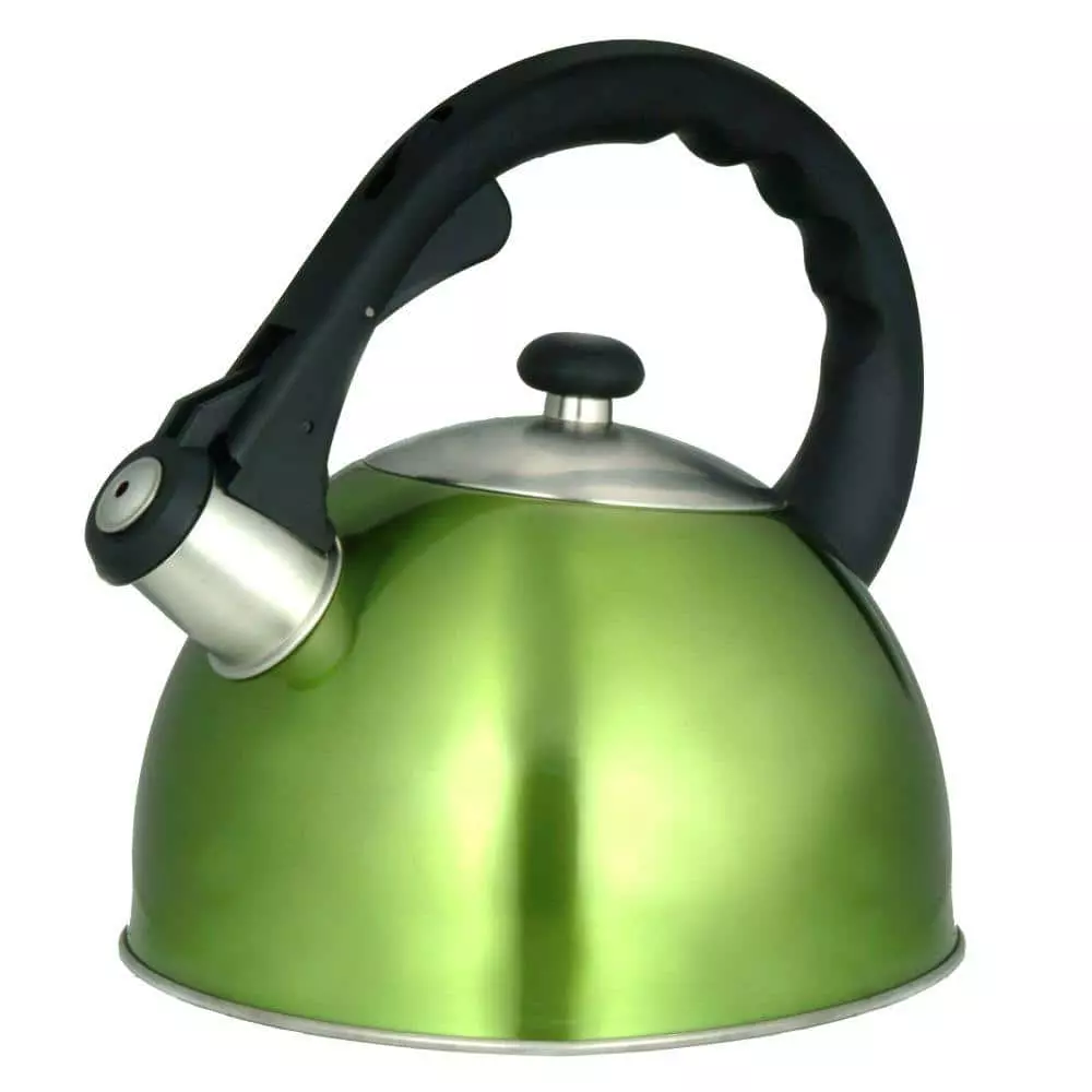 Satin Splendor 11.2-Cup Stovetop Tea Kettle in Chartreuse by Creative Home 3 Satin Splendor 11.2-Cup Stovetop Tea Kettle in Chartreuse by Creative Home